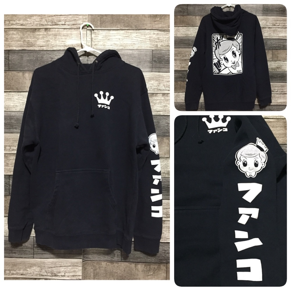Funko Pullover Hoodie Men’s M Blue Graphic Print Japanese (Read Desc)